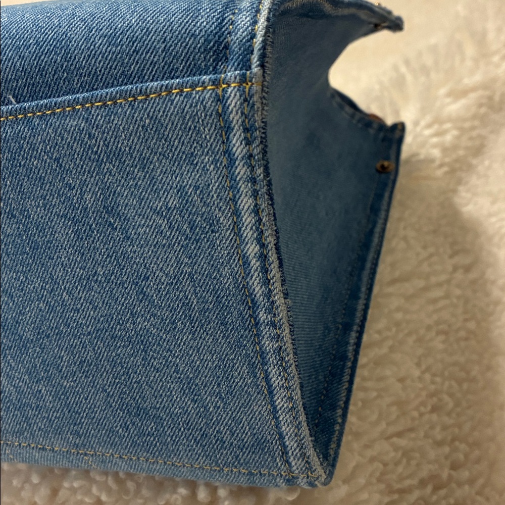 Coach Large Denim Cargo Tote with Removable Navy Strap NWT - Picture 4 of 9